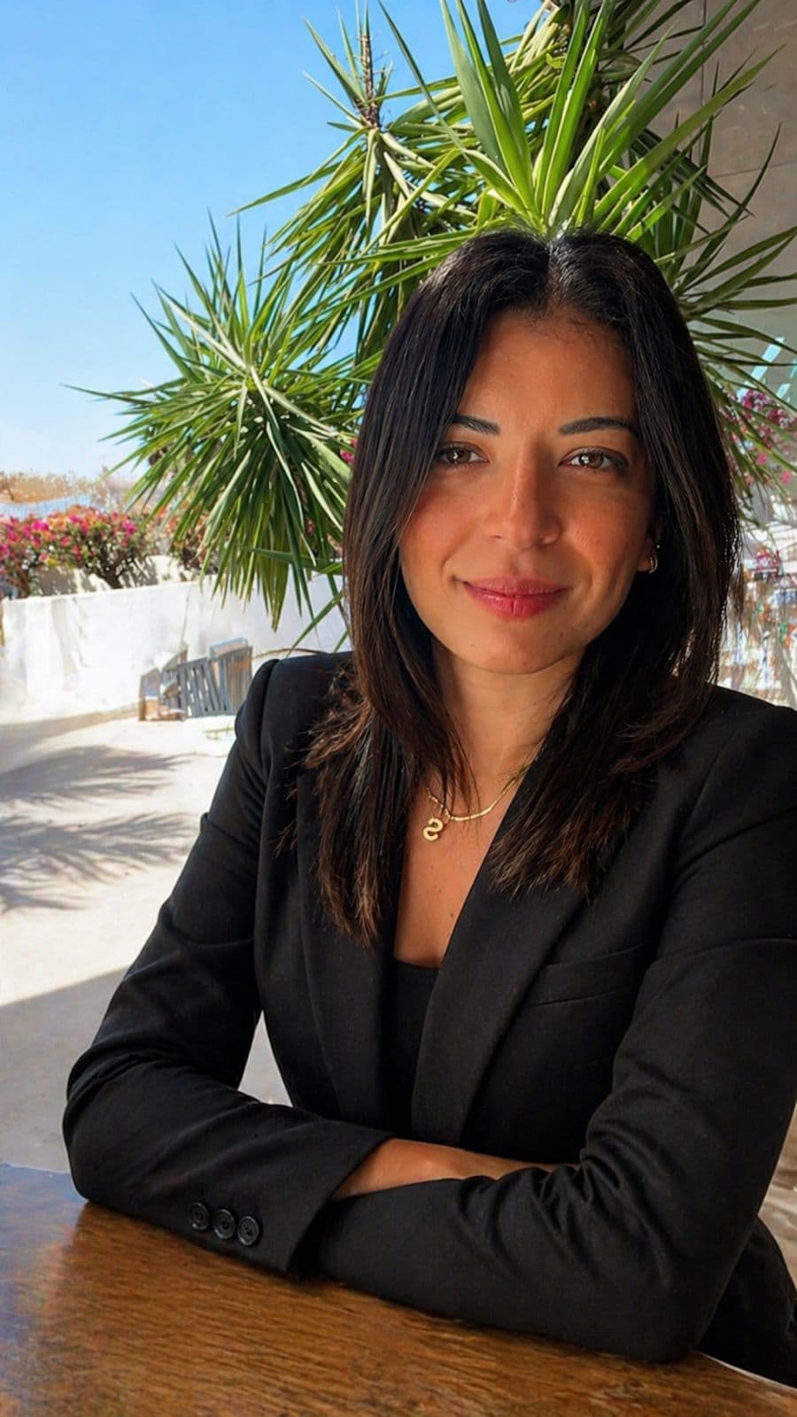Tulin Elberry, co-founder of Ancient Reset, photographed outdoors in natural light.